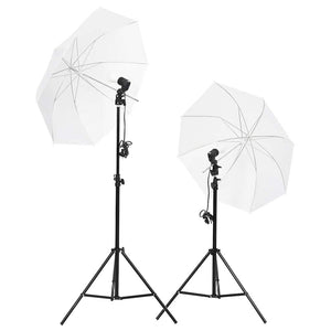 Fotostudio-Set mit Beleuchtung, Hintergrund und Reflektor