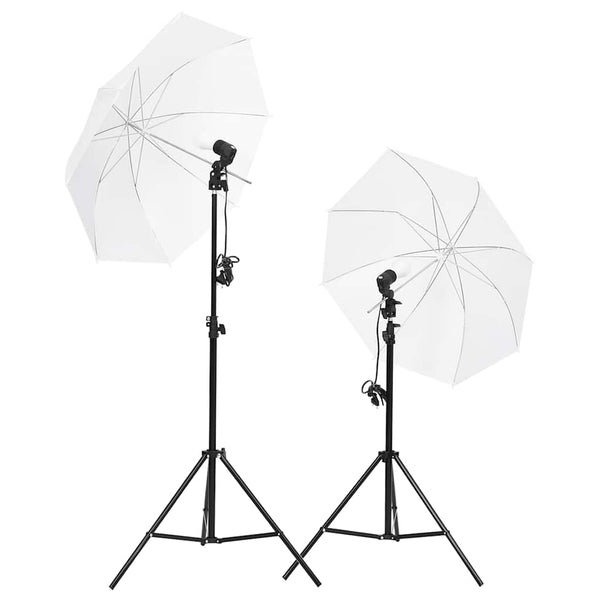 vidaXL Photo Studio Kit with Lights, Background, and Reflector