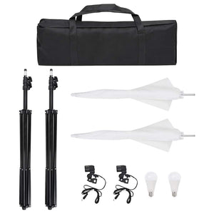 vidaXL Photo Studio Set with Lighting and Backdrop