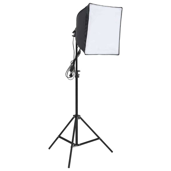 vidaXL Photo Studio Kit with Lights, Background, and Reflector