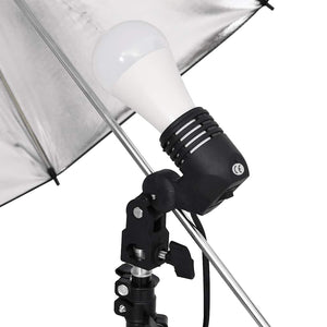 vidaXL Photo Studio Kit with Lights, Background, and Reflector