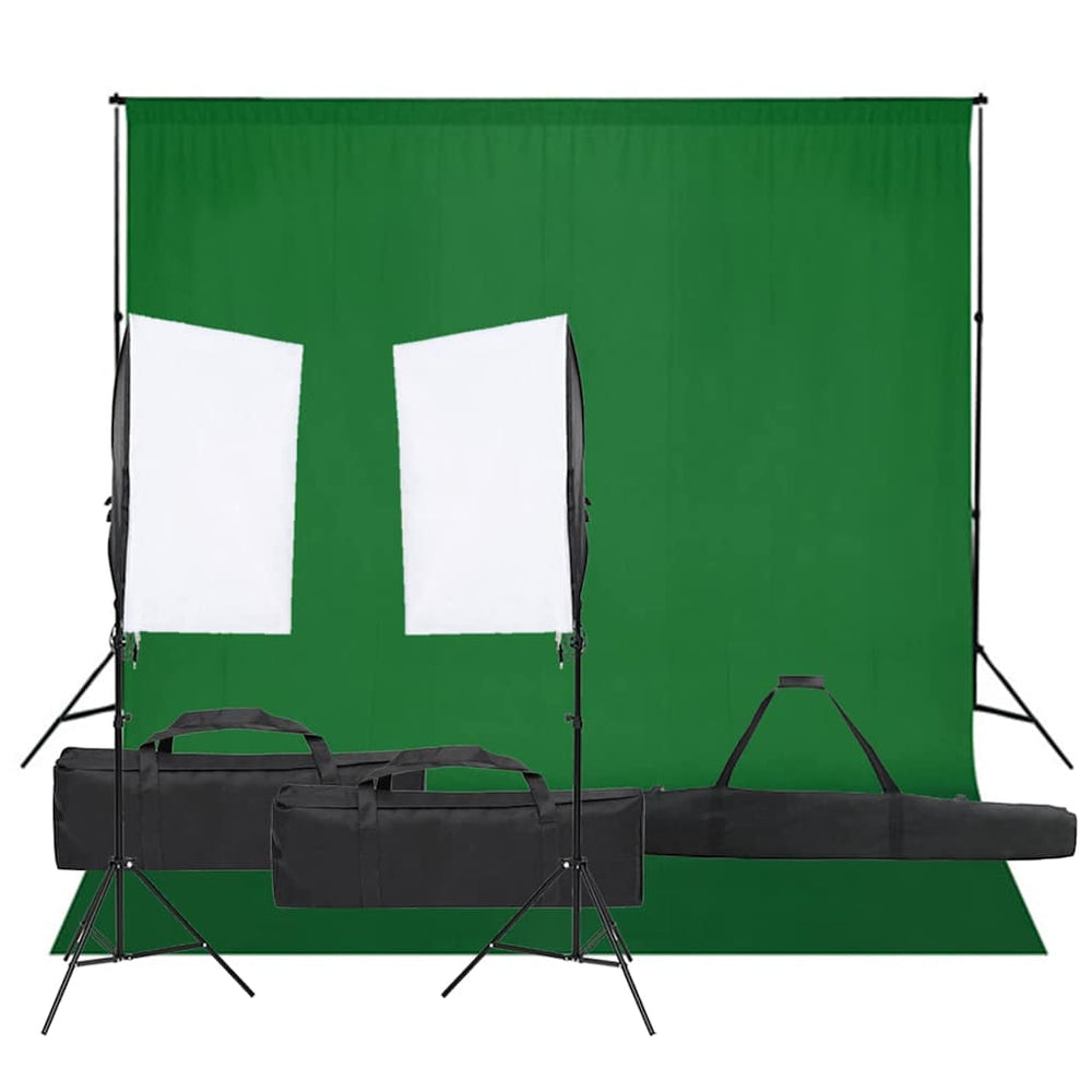 vidaXL Photo Studio Set with Lighting and Backdrop