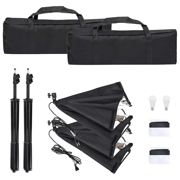 vidaXL Photo Studio Set with Lighting and Backdrop