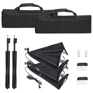 vidaXL Photo Studio Set with Lighting and Backdrop