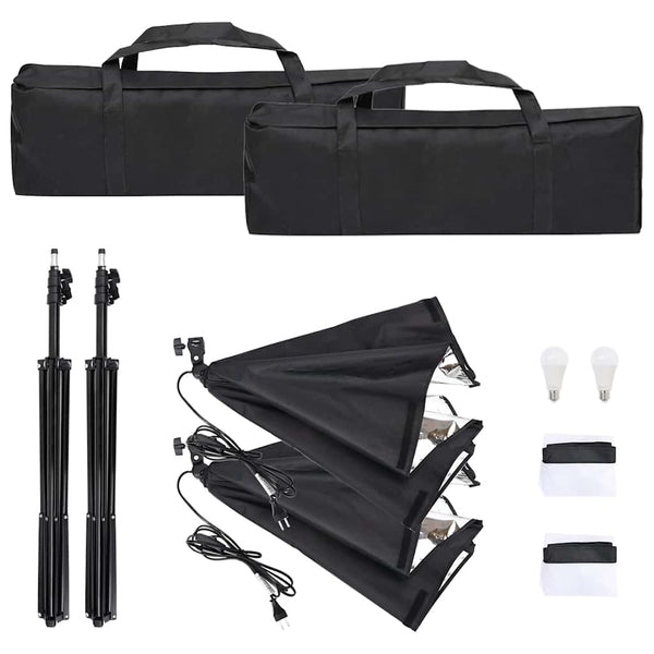 vidaXL Photo Studio Set with Lighting and Backdrop