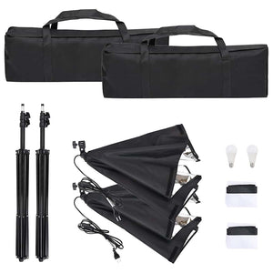 vidaXL Photo Studio Set with Lighting and Backdrop