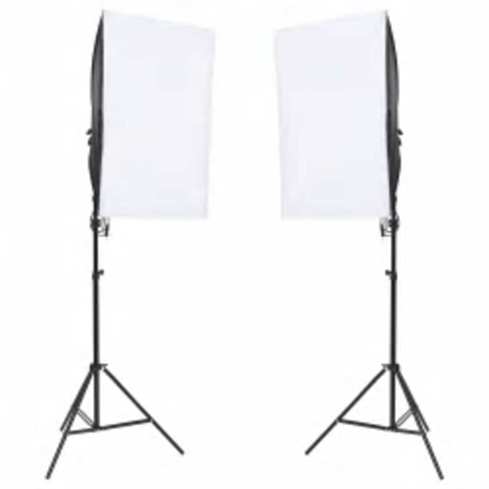 vidaXL Photo Studio Kit with Lights, Background, and Reflector