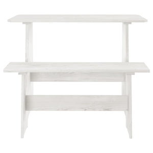 vidaXL 3-Piece Corner Bench Dining Set REINE White Solid Pine Wood