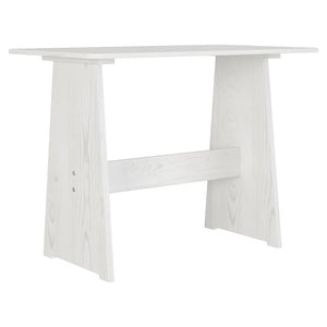 vidaXL 3-Piece Corner Bench Dining Set REINE White Solid Pine Wood