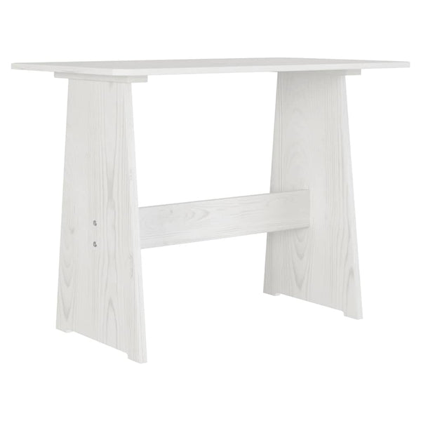 vidaXL 3-Piece Corner Bench Dining Set REINE White Solid Pine Wood