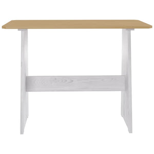 vidaXL 3-Piece Corner Bench Set REINE Honey Brown White Solid Pine Wood