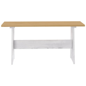 vidaXL 3-Piece Corner Bench Set REINE Honey Brown White Solid Pine Wood