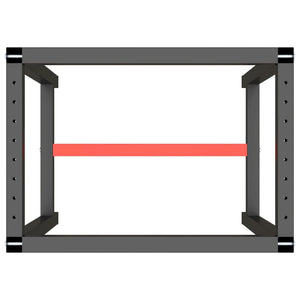 vidaXL Workbench Frame Matte Black and Matte Red 70x50x79 cm Metal