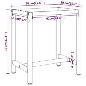 vidaXL Workbench Frame Matte Black and Matte Red 70x50x79 cm Metal