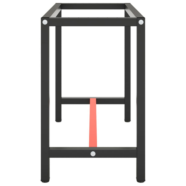 vidaXL Workbench Frame Matte Black and Matte Red 110x50x79 cm Metal