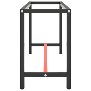 vidaXL Workbench Frame Matte Black and Matte Red 140x50x79 cm Metal