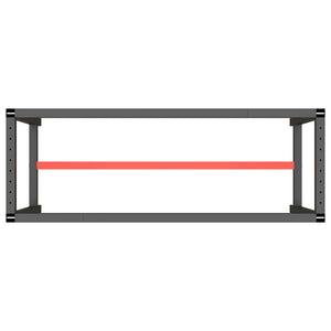 vidaXL Workbench Frame Matte Black and Matte Red 140x50x79 cm Metal