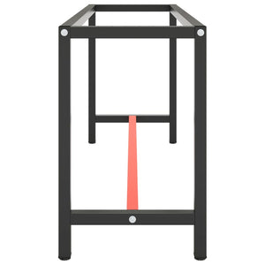 vidaXL Workbench Frame Matte Black and Matte Red 170x50x79 cm Metal