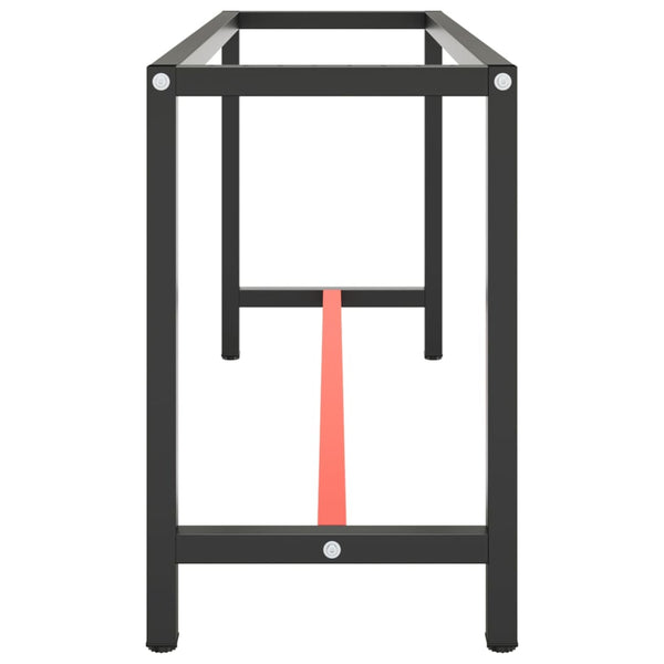 vidaXL Workbench Frame Matte Black and Matte Red 170x50x79 cm Metal