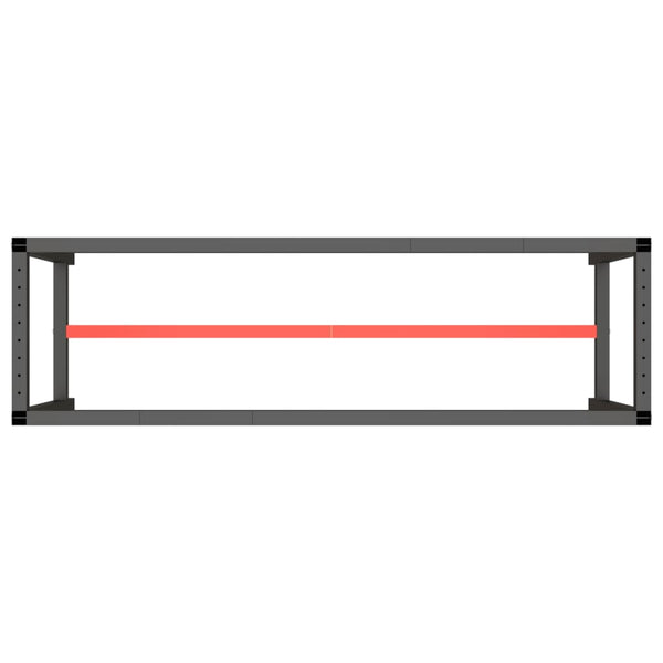 vidaXL Workbench Frame Matte Black and Matte Red 170x50x79 cm Metal
