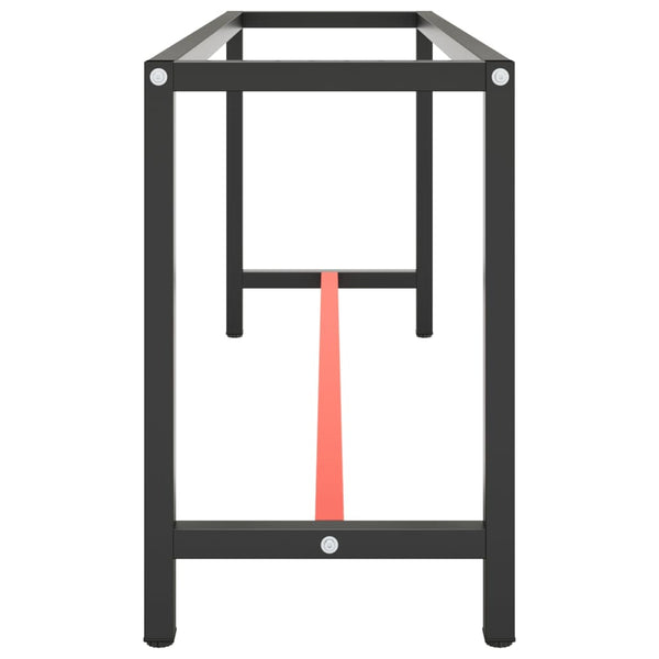 vidaXL Workbench Frame Matte Black and Matte Red 190x50x79 cm Metal