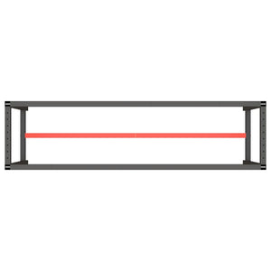 vidaXL Workbench Frame Matte Black and Matte Red 190x50x79 cm Metal