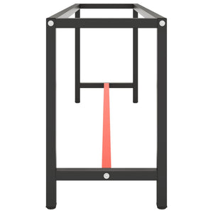 vidaXL Workbench Frame Matt Black and Matt Red 210x50x79 cm Metal