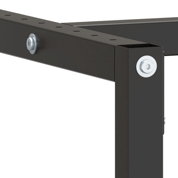 vidaXL Workbench Frame Matt Black and Matt Red 180x57x79 cm Metal