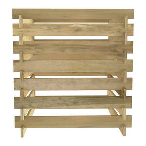 vidaXL Slatted Compost Bin 90x90x90 cm Impregnated Pinewood