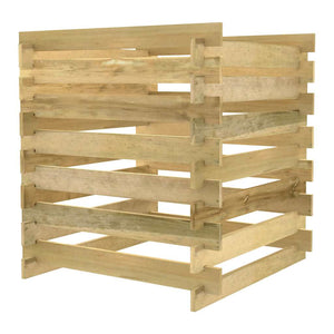 vidaXL Slatted Compost Bin 90x90x90 cm Impregnated Pinewood