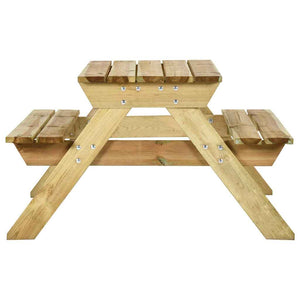 vidaXL Picnic Table with Benches 110x123x73 cm Impregnated Pine Wood
