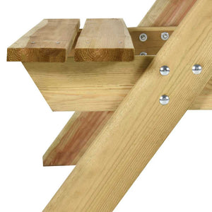 vidaXL Picnic Table with Benches 110x123x73 cm Impregnated Pine Wood