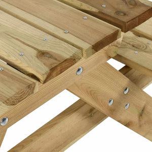 vidaXL Picnic Table with Benches 220x122x72 cm Impregnated Pinewood