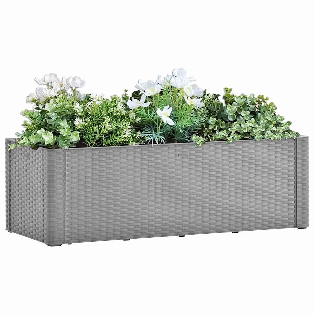 vidaXL Self-Watering Raised Garden Bed Grey 100x43x33 cm