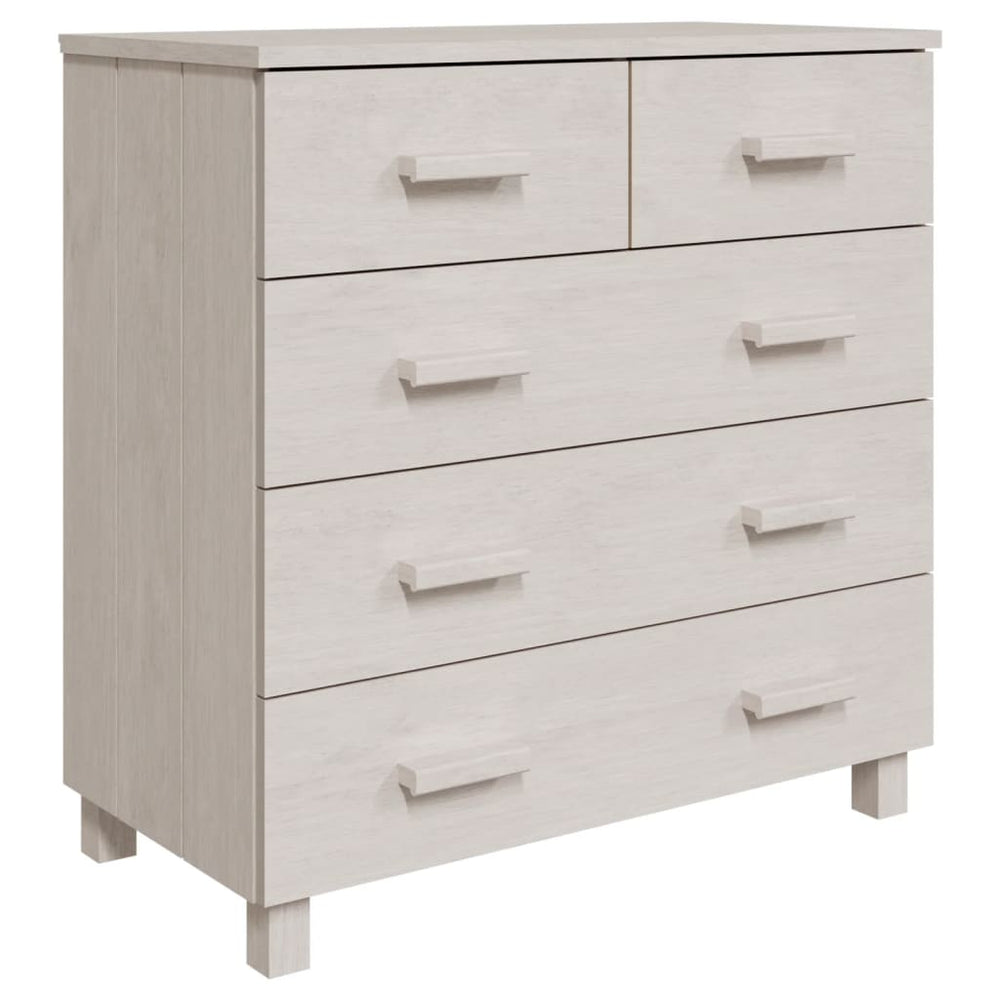 Weißes Kiefer Massivholz Sideboard 79 cm