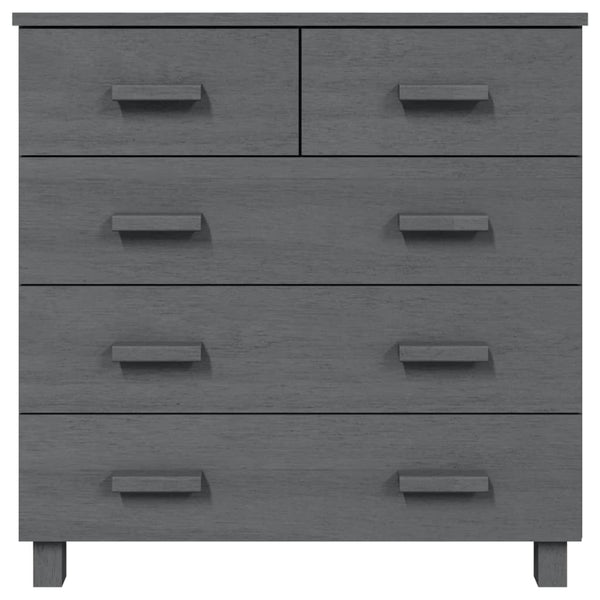 Sideboard HAMAR Dunkelgrau Kiefer Massivholz 79 cm