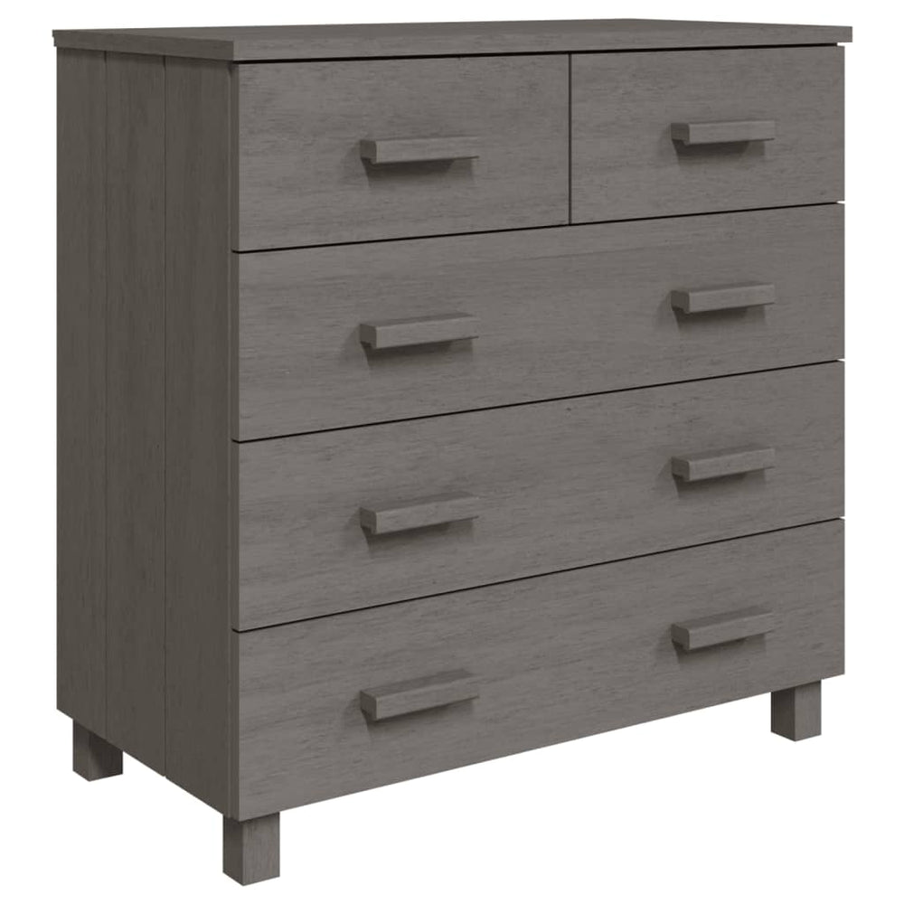 Sideboard HAMAR Hellgrau Kiefer Massivholz 79x80cm