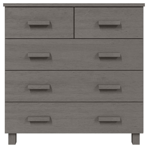Sideboard HAMAR Hellgrau Kiefer Massivholz 79x80cm