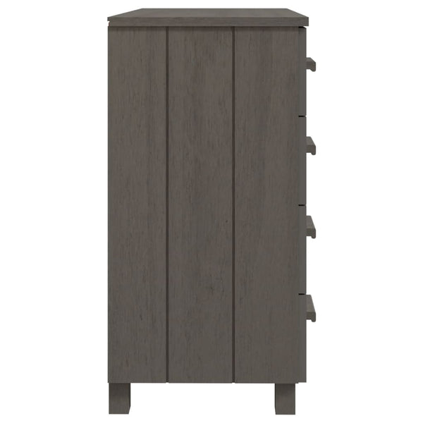 Sideboard HAMAR Hellgrau Kiefer Massivholz 79x80cm