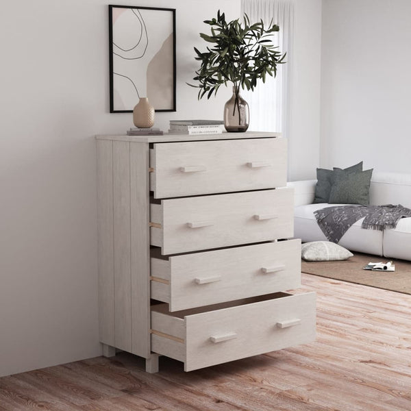 Sideboard HAMAR Weiß Kiefer Massivholz 79 cm