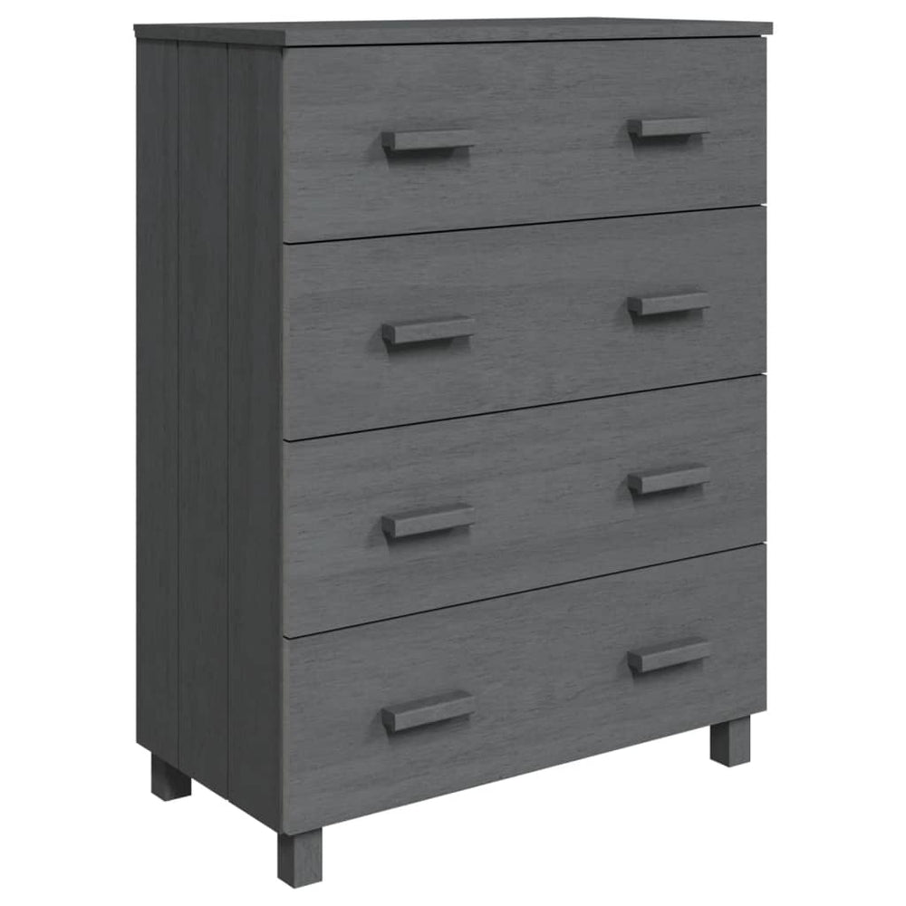 Dunkelgraues Kiefer Sideboard 79x40x103,5 cm