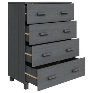 Dunkelgraues Kiefer Sideboard 79x40x103,5 cm