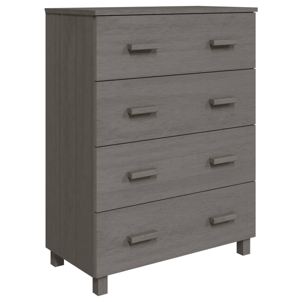 Sideboard HAMAR Hellgrau Kiefer Massivholz 79x40x103,5 cm