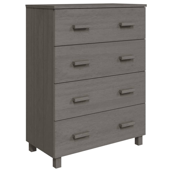 Sideboard HAMAR Hellgrau Kiefer Massivholz 79x40x103,5 cm