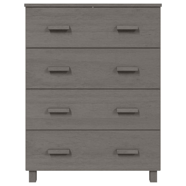 Sideboard HAMAR Hellgrau Kiefer Massivholz 79x40x103,5 cm