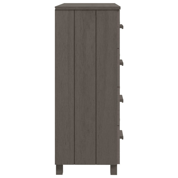 Sideboard HAMAR Hellgrau Kiefer Massivholz 79x40x103,5 cm