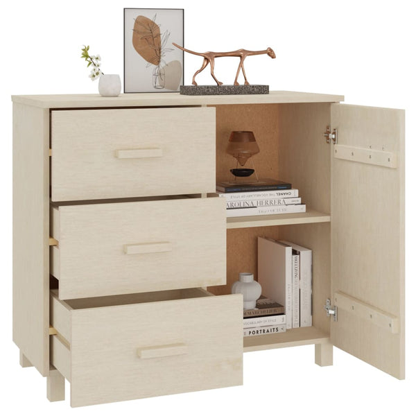 Sideboard HAMAR Honigbraun Kiefer Massivholz 90 cm