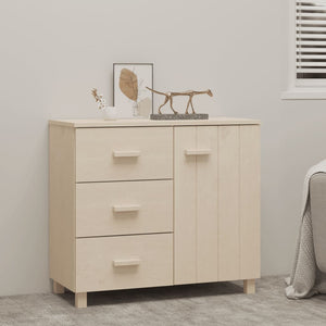 Sideboard HAMAR Honigbraun Kiefer Massivholz 90 cm