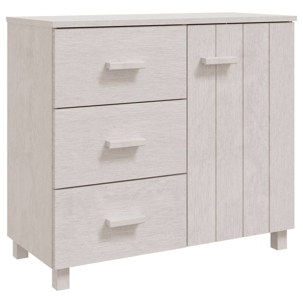 vidaXL Sideboard HAMAR White 90x40x80 cm Solid Pine Wood