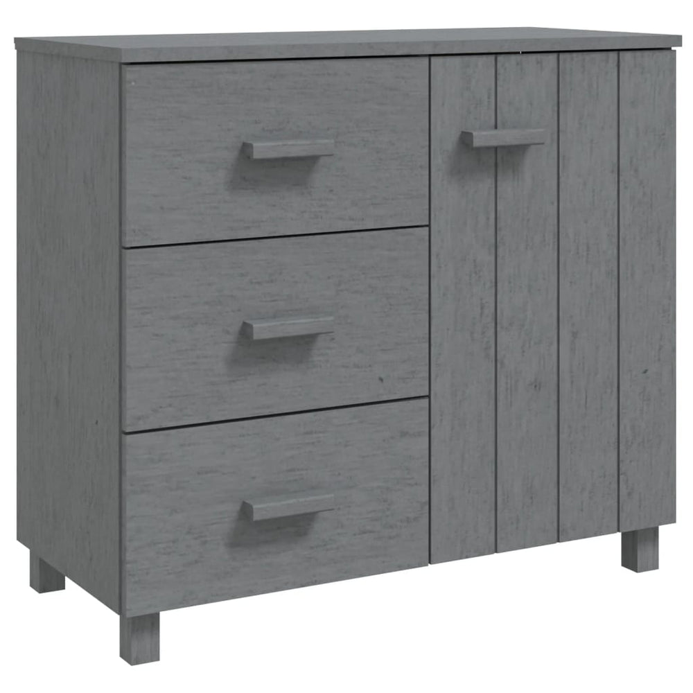 vidaXL Sideboard HAMAR Dark Grey 90x40x80 cm Solid Pine Wood